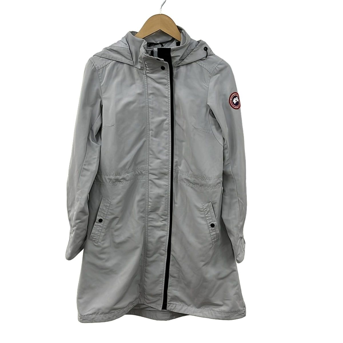 カナダグース　ナイロン切替ニットジップアップジャケット　ブルゾン　グレー　S カナダグース ナイロン切替ニットジップアップジャケット ブルゾン