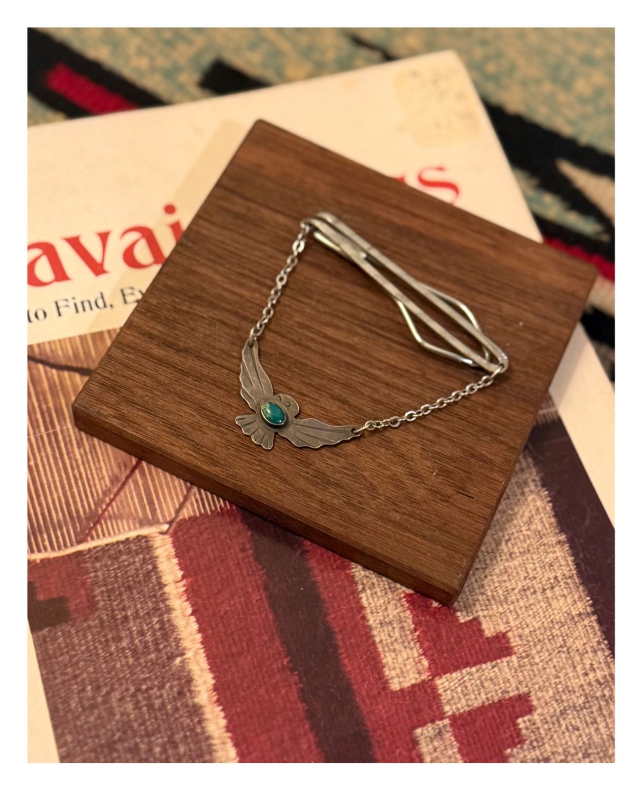 ナバホ サンダーバード タイピン ターコイズ シルバー フレッドハービー