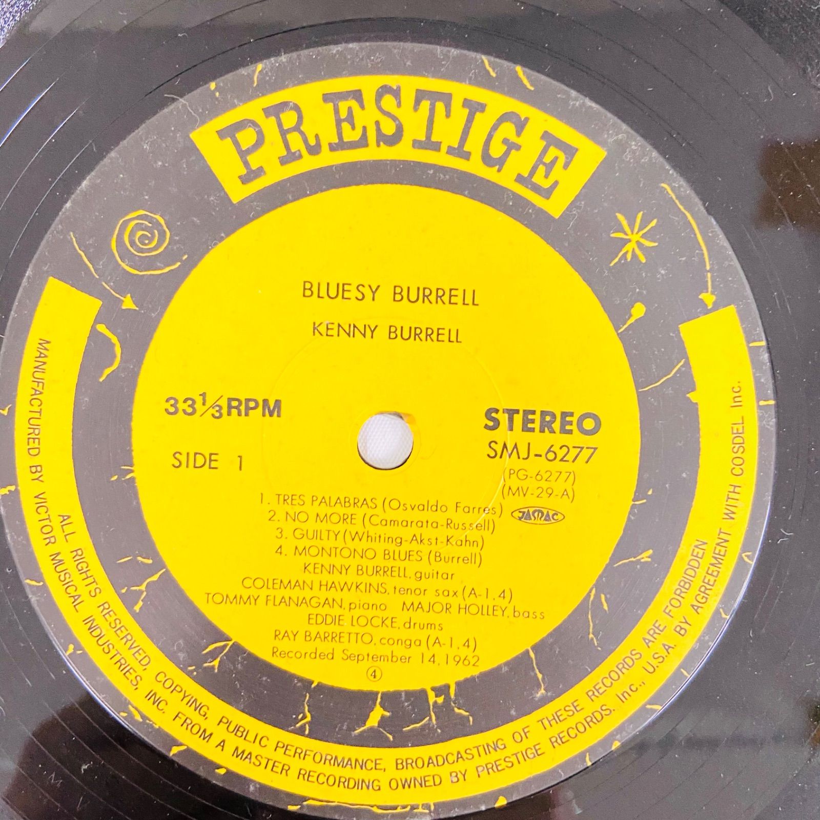 F12218 レコード KENNY BURRELL / BLUESY BURRELL VICTOR MUSICAL