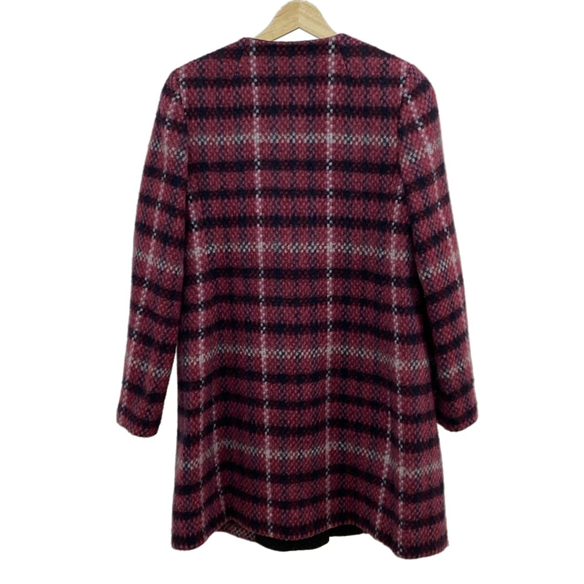 DAKS ダックス コート サイズ38 L レディース - ピンク×ダークネイビー×マルチ 長袖 チェック柄 40 HOUSE CHECK ANNIVERSARY 冬