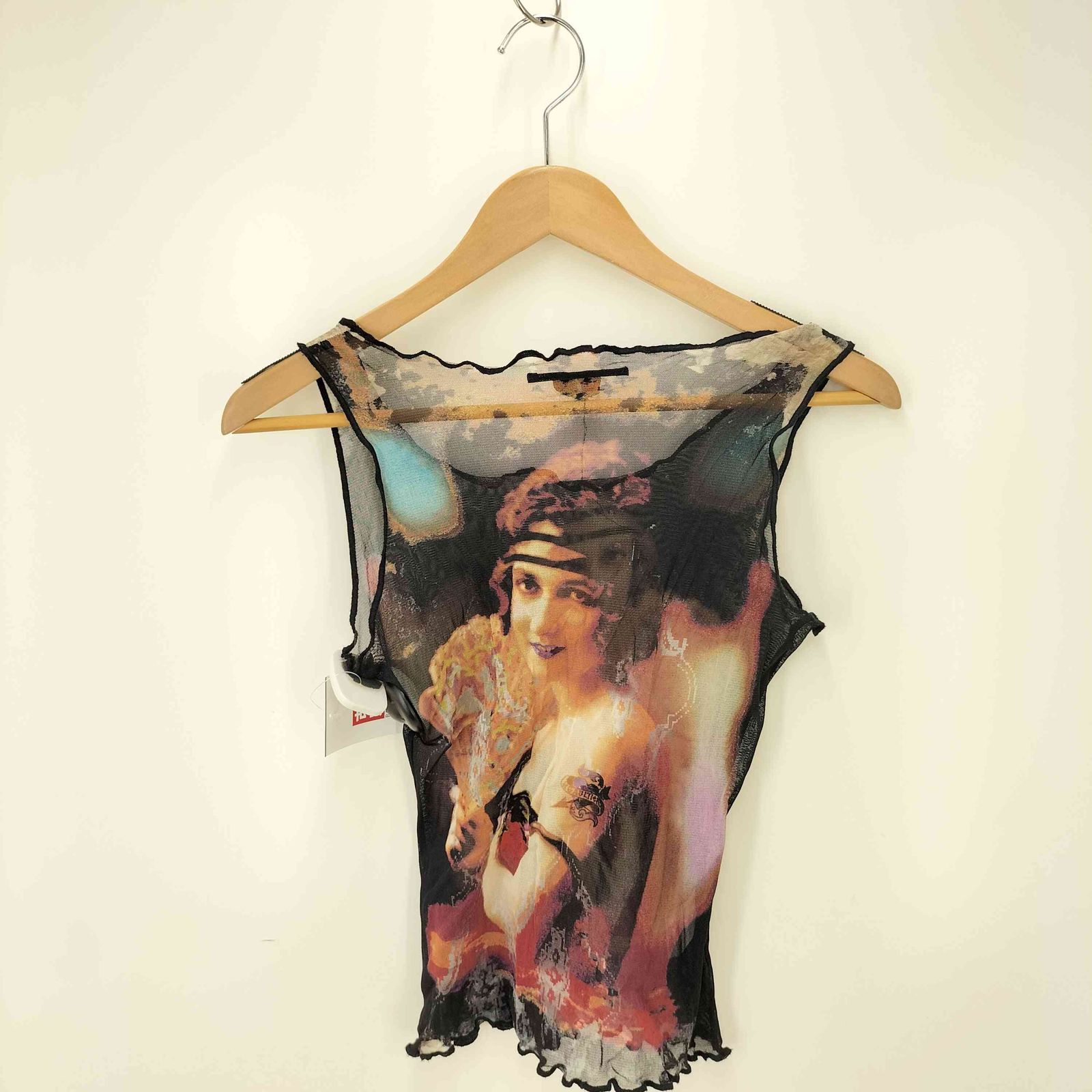 ジャンポールゴルチエ Jean Paul 転写 フルグラフィック パワーネット タンクトップ archive y 2 k レディース 40