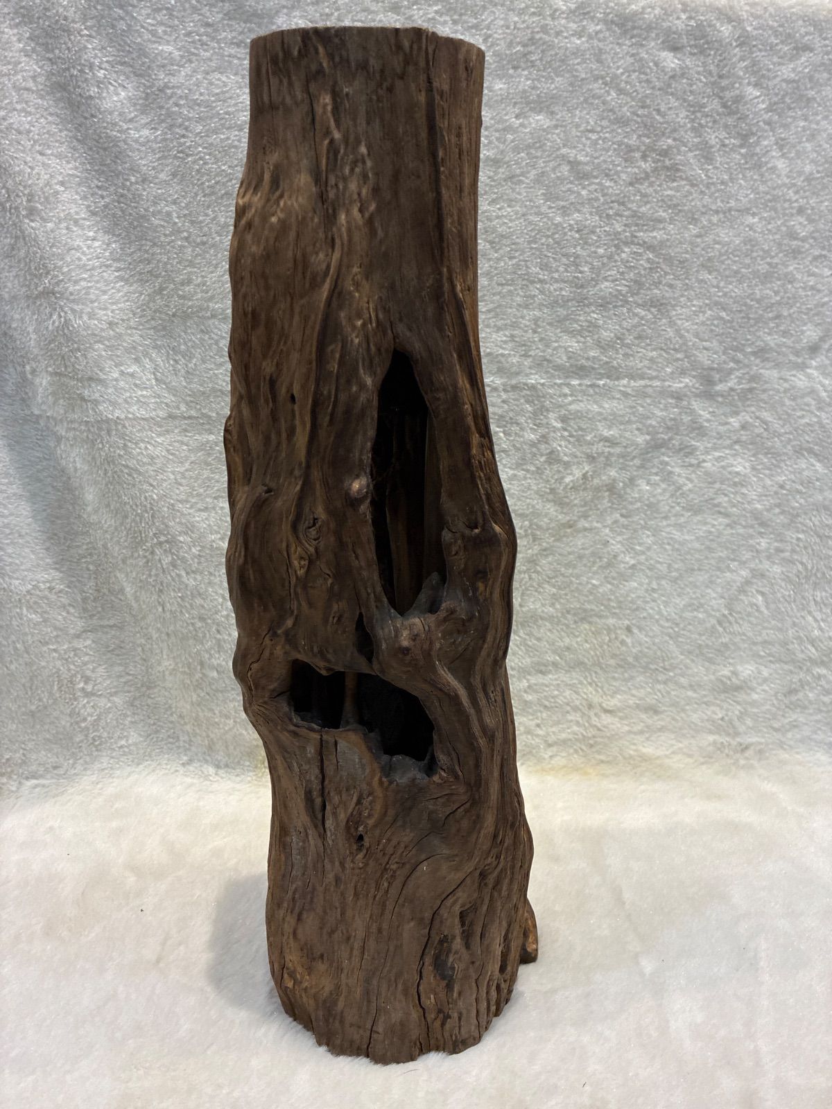 原木彫刻 天然木 花瓶 一輪挿し 花器