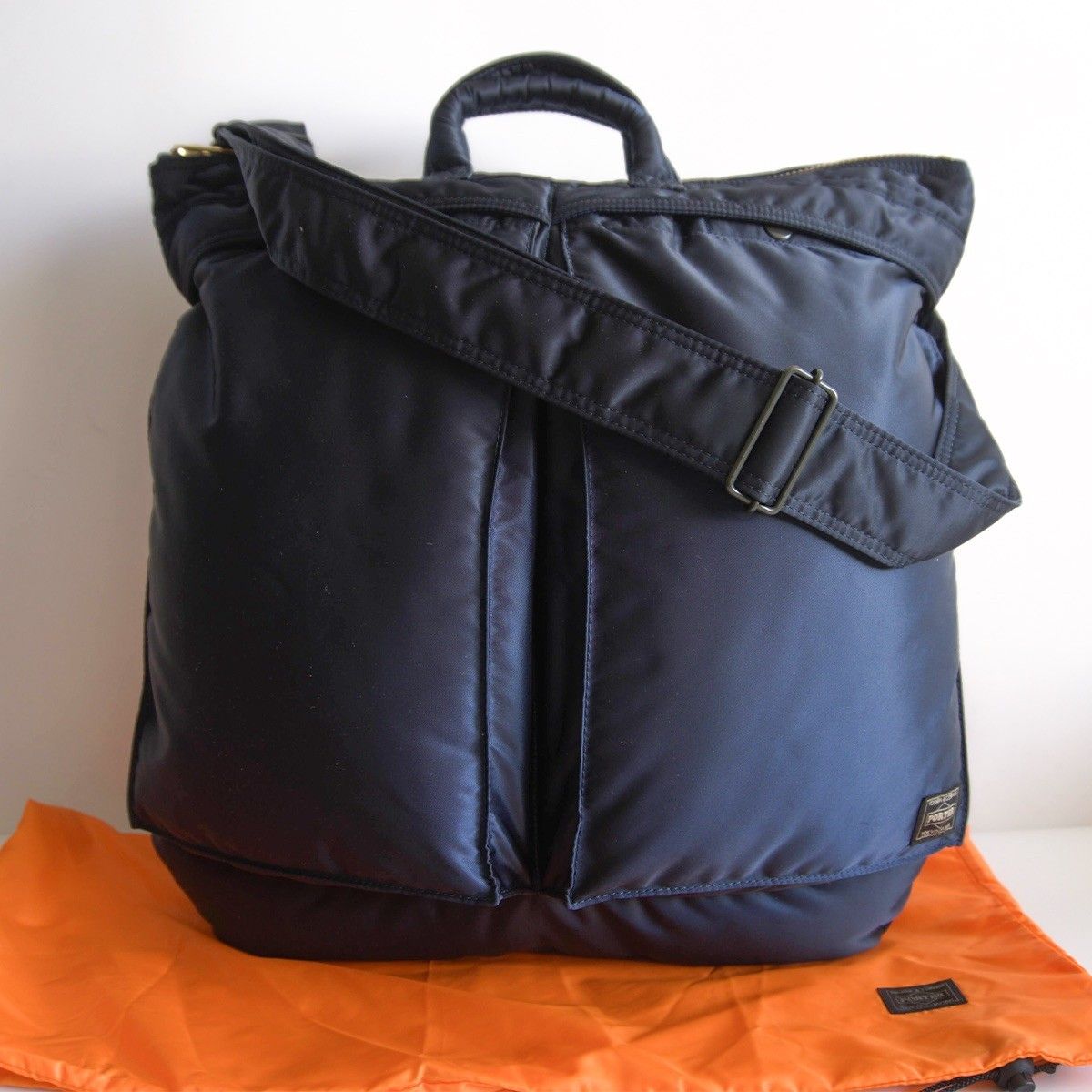 美品】PORTER 【TANKER 2way HELMET BAG】アイアンブルー ヘルメット