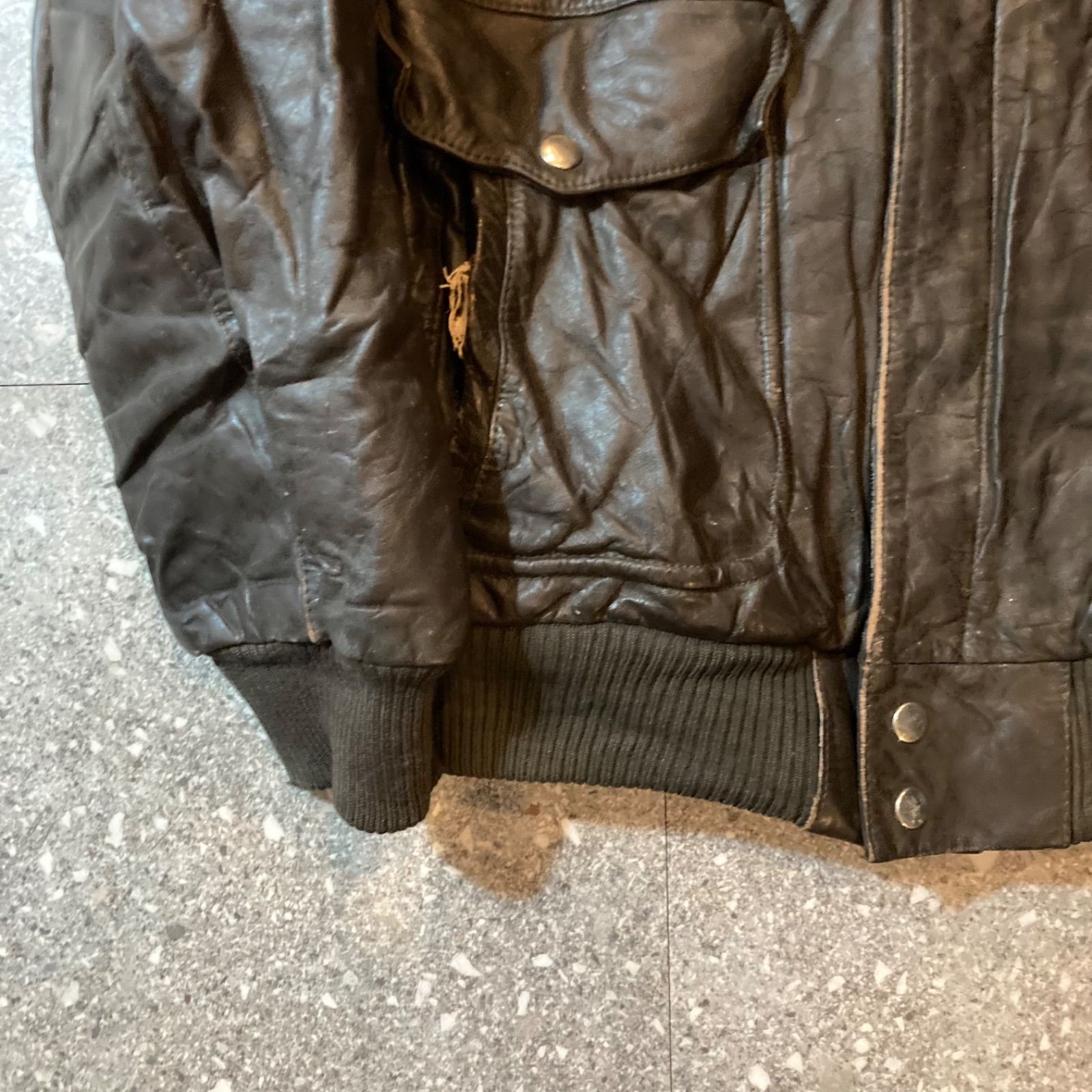 A-2 type leather jacket size42 / フライトタイプ レザー ジャケット