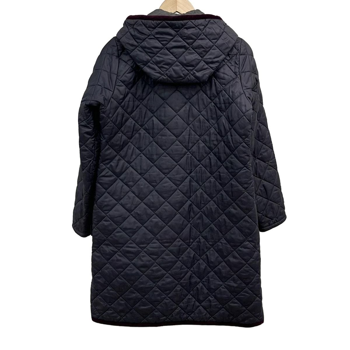 ラベンハム コート サイズ40 M レディース - ダークネイビー×パープル 長袖 キルティング 中綿 フード付き 冬