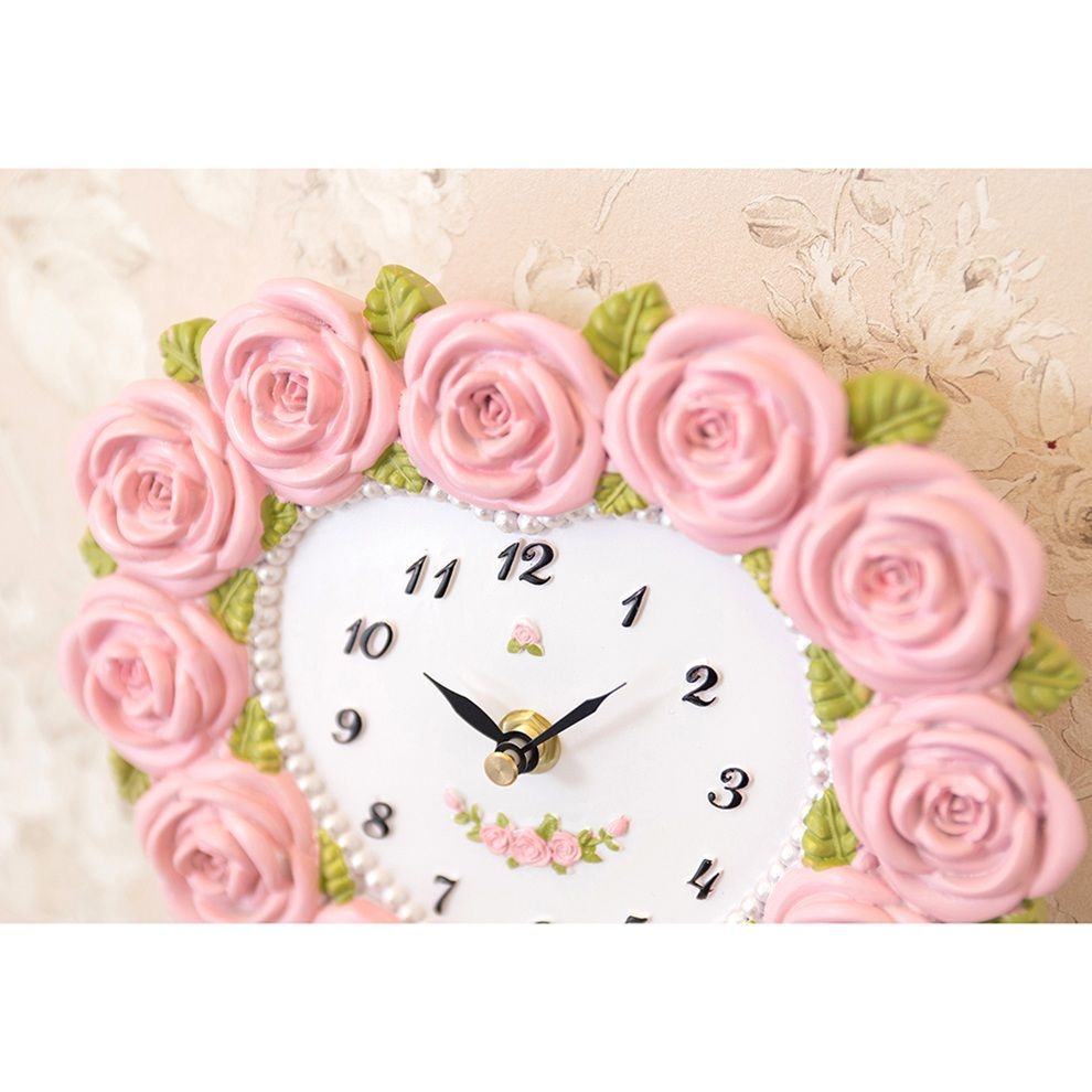 全国送料無料] 姫系ハート振り子時計 薔薇 スプレンディッドローズ