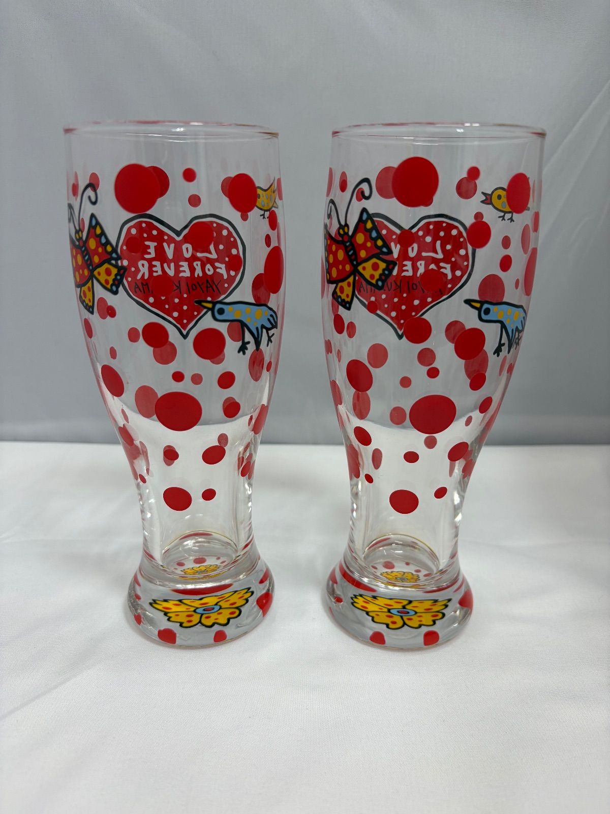 草間彌生 LOVE FOREVER グラス ビアグラス 品