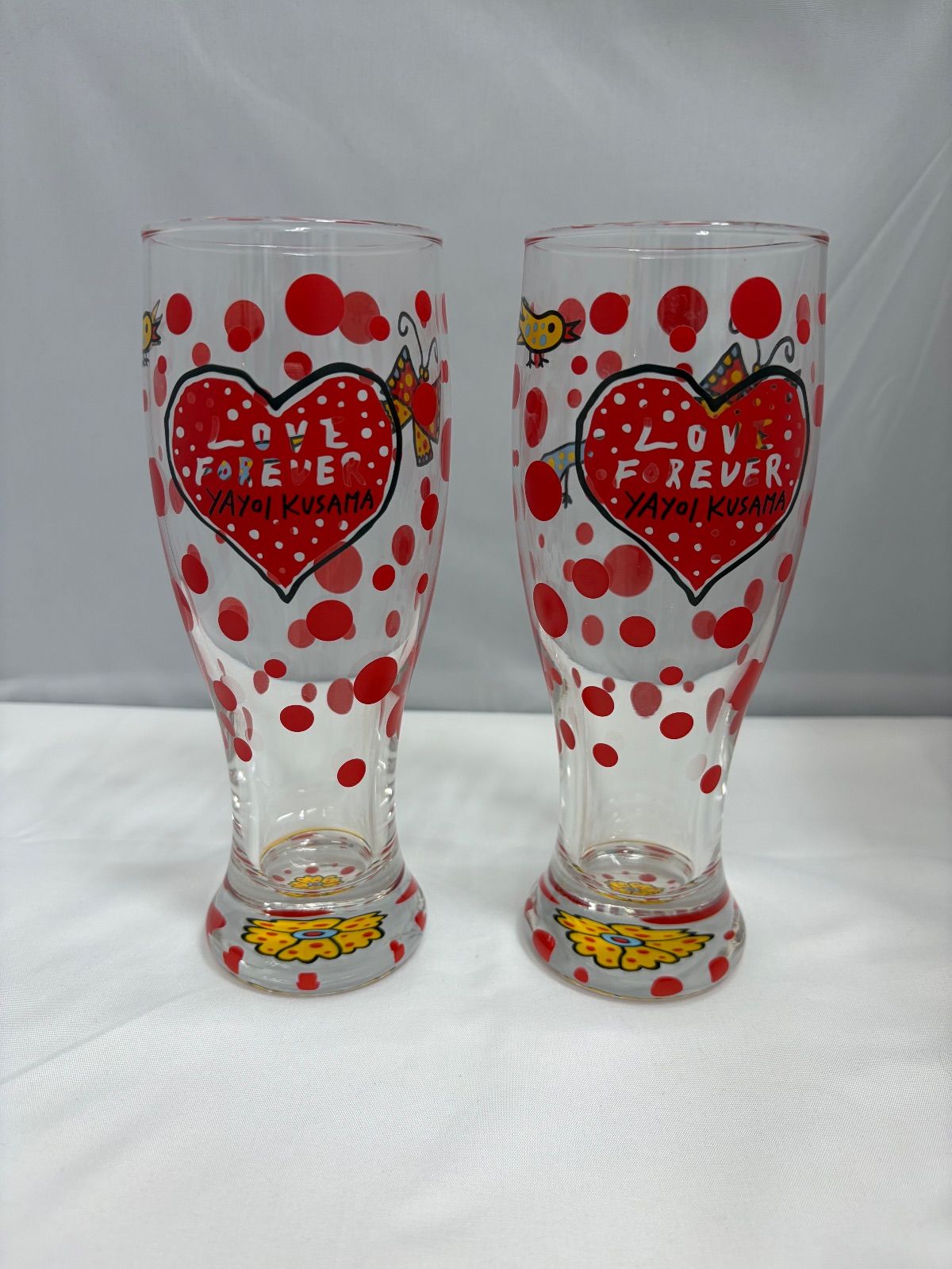草間彌生 LOVE FOREVER グラス ビアグラス 品