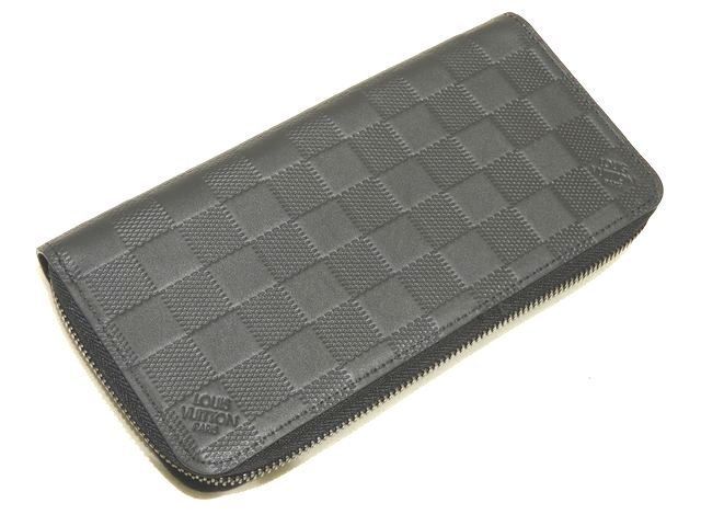 まだ ヴィトン ジッピーヴェルティカル 長財布 N 63548 ダミエ アンフィニ ノワール ブラック LOUIS VUITTON CA 2260 黒 7 L