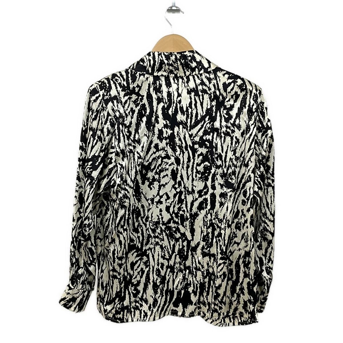 YvesSaintLaurent イヴサンローラン ジャケット サイズM レディース - アイボリー×黒 長袖 シルク 春 秋