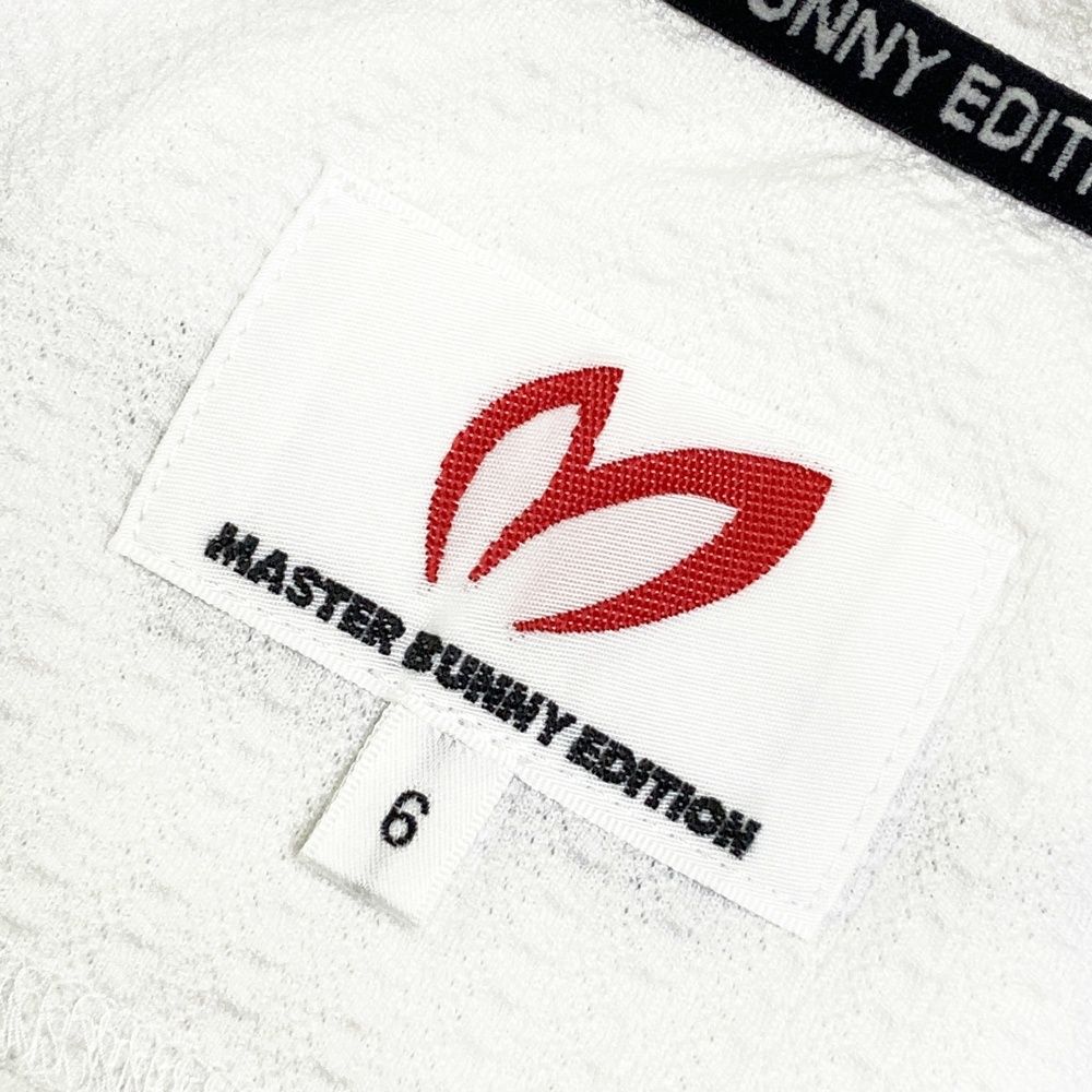 サイズ：6 MASTER BUNNY EDITION マスターバニーエディション  ハーフジップ 半袖Tシャツ サッカー  ホワイト系 [240101544115] ゴルフウェア メンズ ストスト