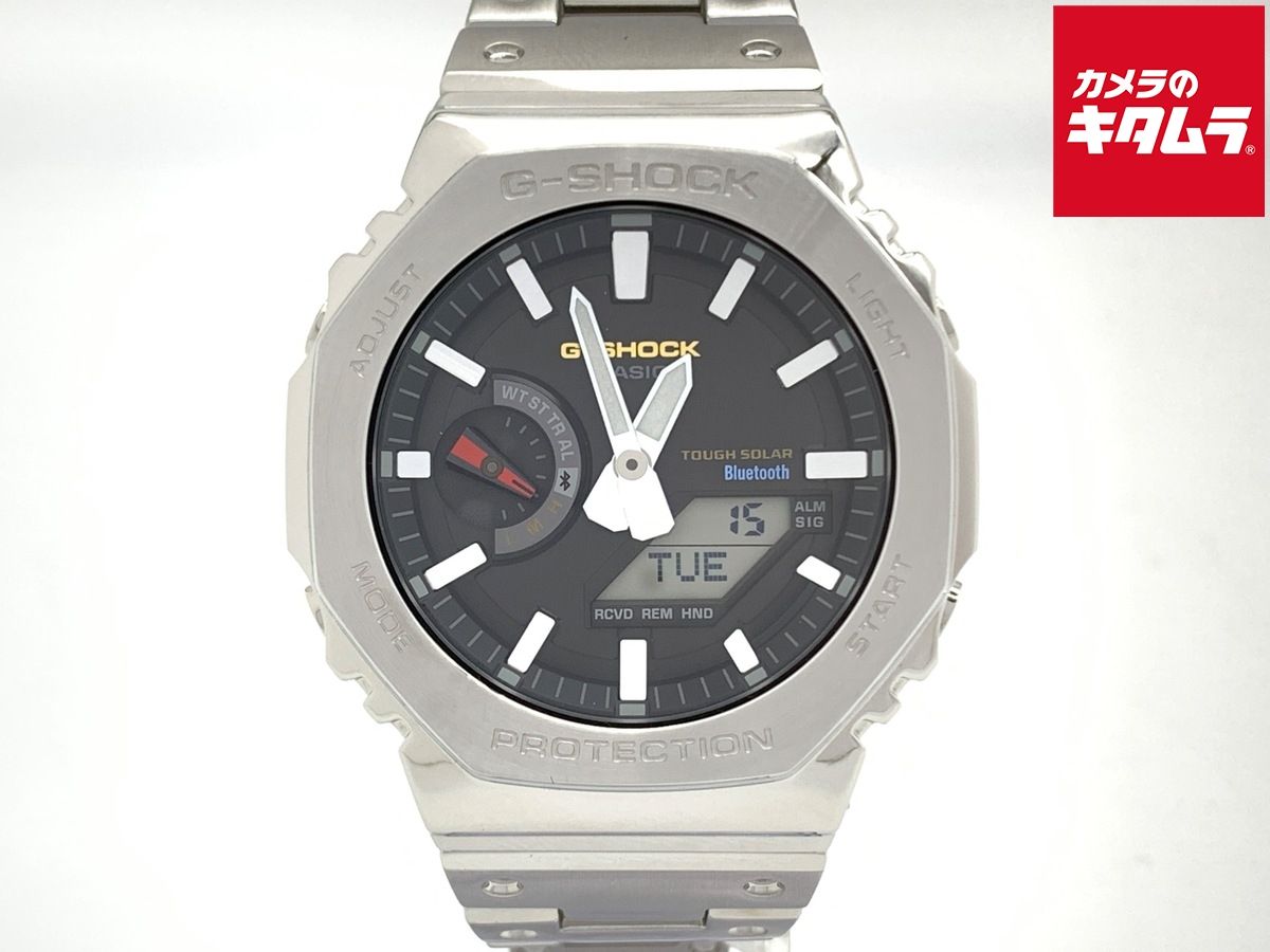 カシオ G SHOCK ブラック GM B 2100 SD 1 CJF ステンレススティール