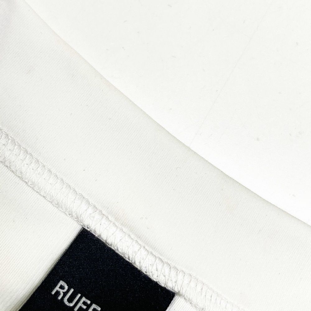 サイズ：XL RUFFLOG ラフロッグ ハイネック半袖Tシャツ ホワイト系
