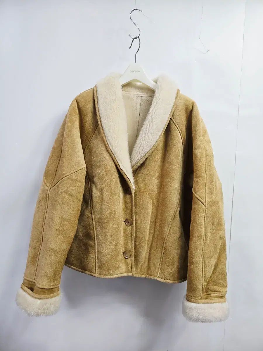 LE スウェード ムートン ジャケット ブラウン