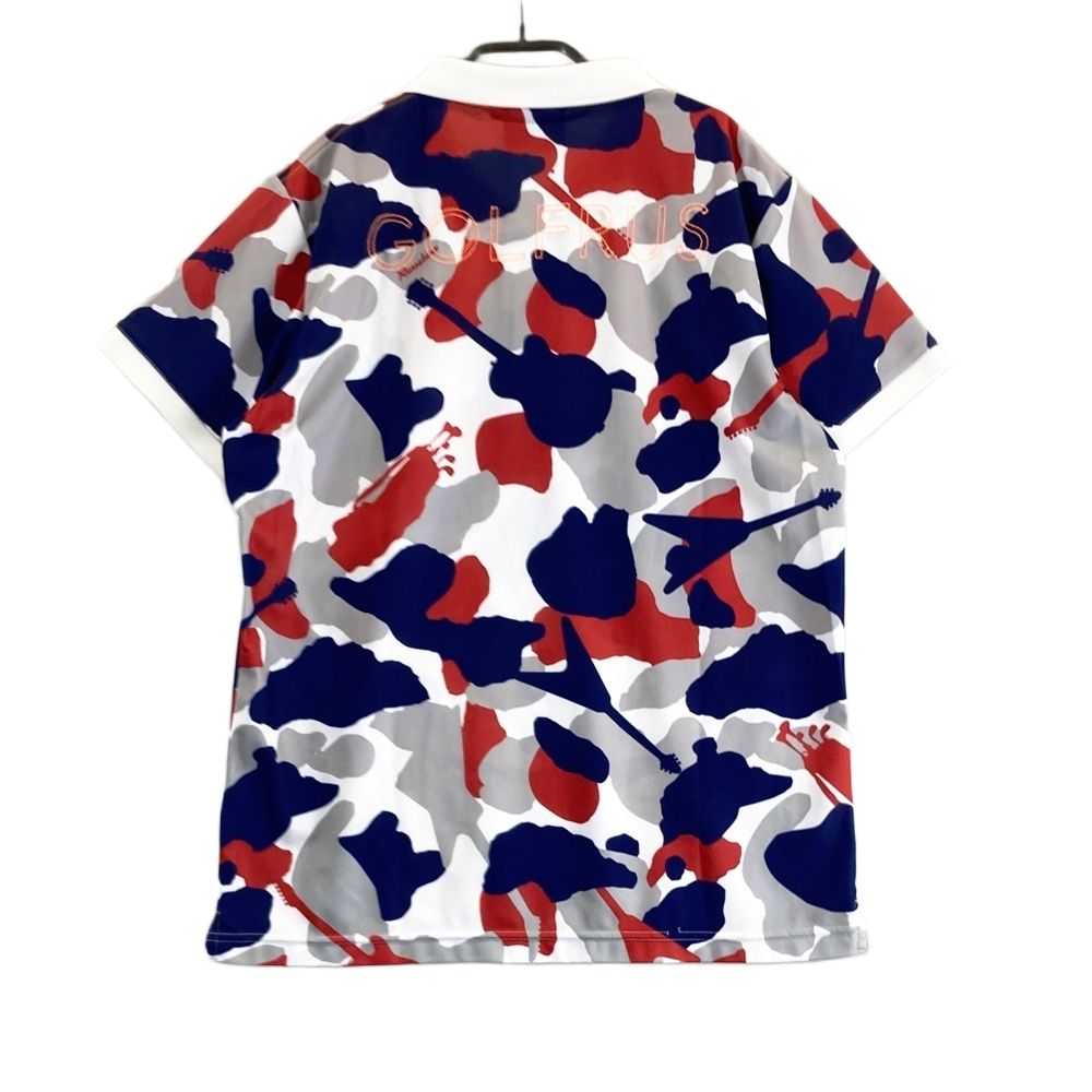 サイズ：6 RUSSELUNO ラッセルノ 半袖ポロシャツ 総柄 グレー系