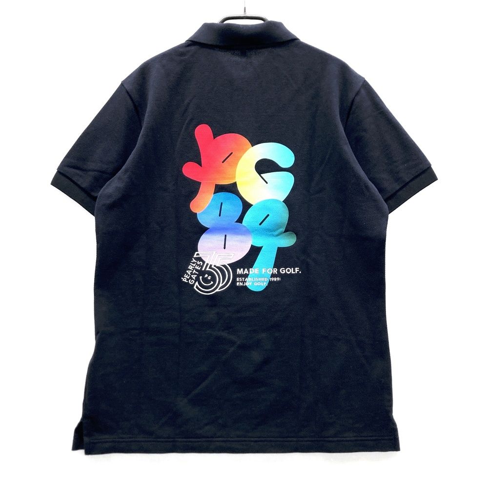 サイズ 5 PEARLY GATES パーリーゲイツ モデル 35周年 半袖ポロシャツ ネイビー系 ゴルフウェア メンズ ストスト