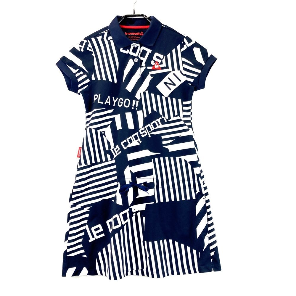 【新品】ルコック ゴルフ ワンピース S サイズ：S LE COQ GOLF ルコックゴルフ ワンピース ネイビー系