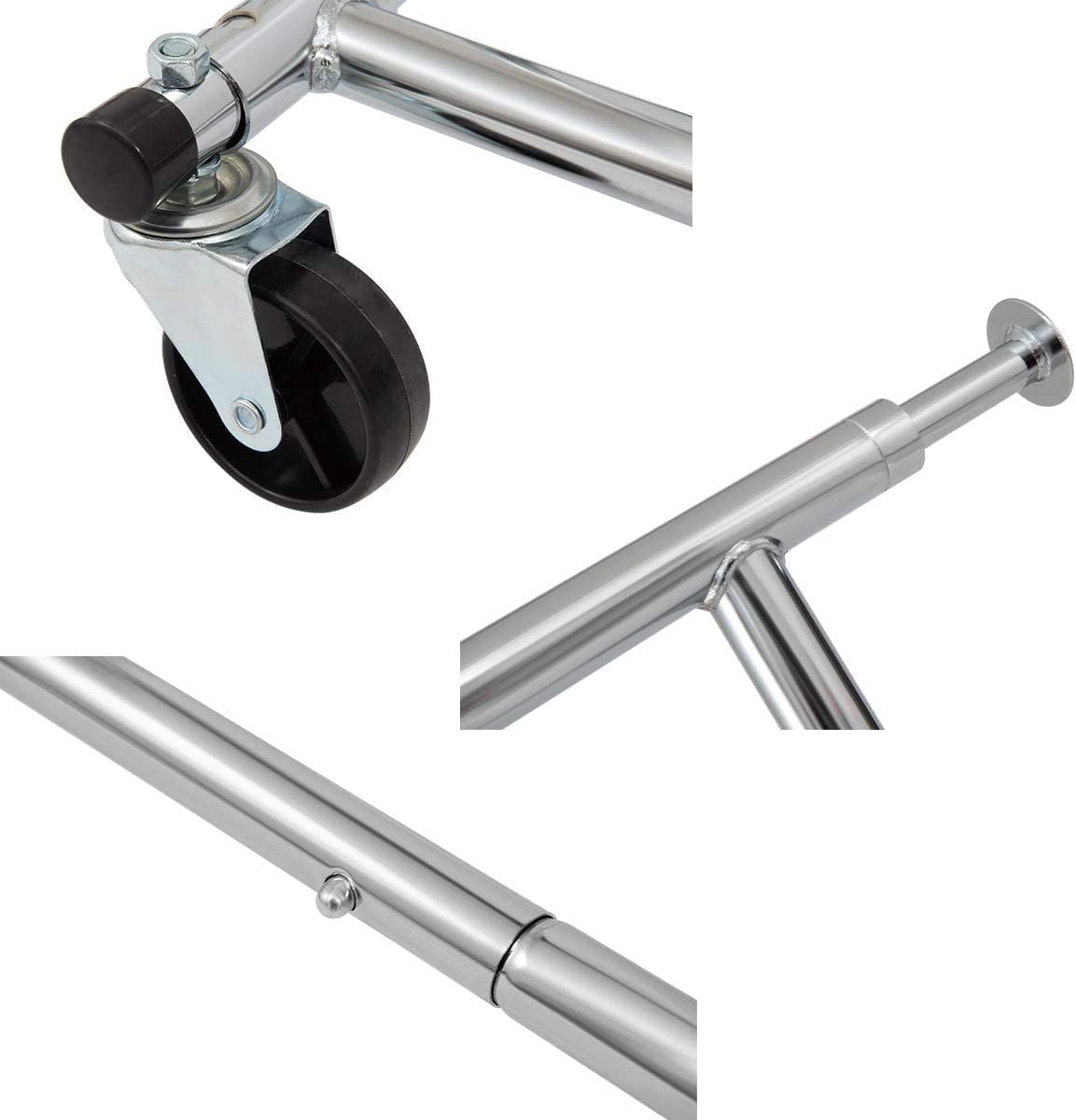  DRM 業務用ハンガーラック 横伸縮幅108-160 cm 耐荷重110 kg パイプハンガー 頑丈 丈夫 シルバー 幅108-160 ハンガーラック 家具