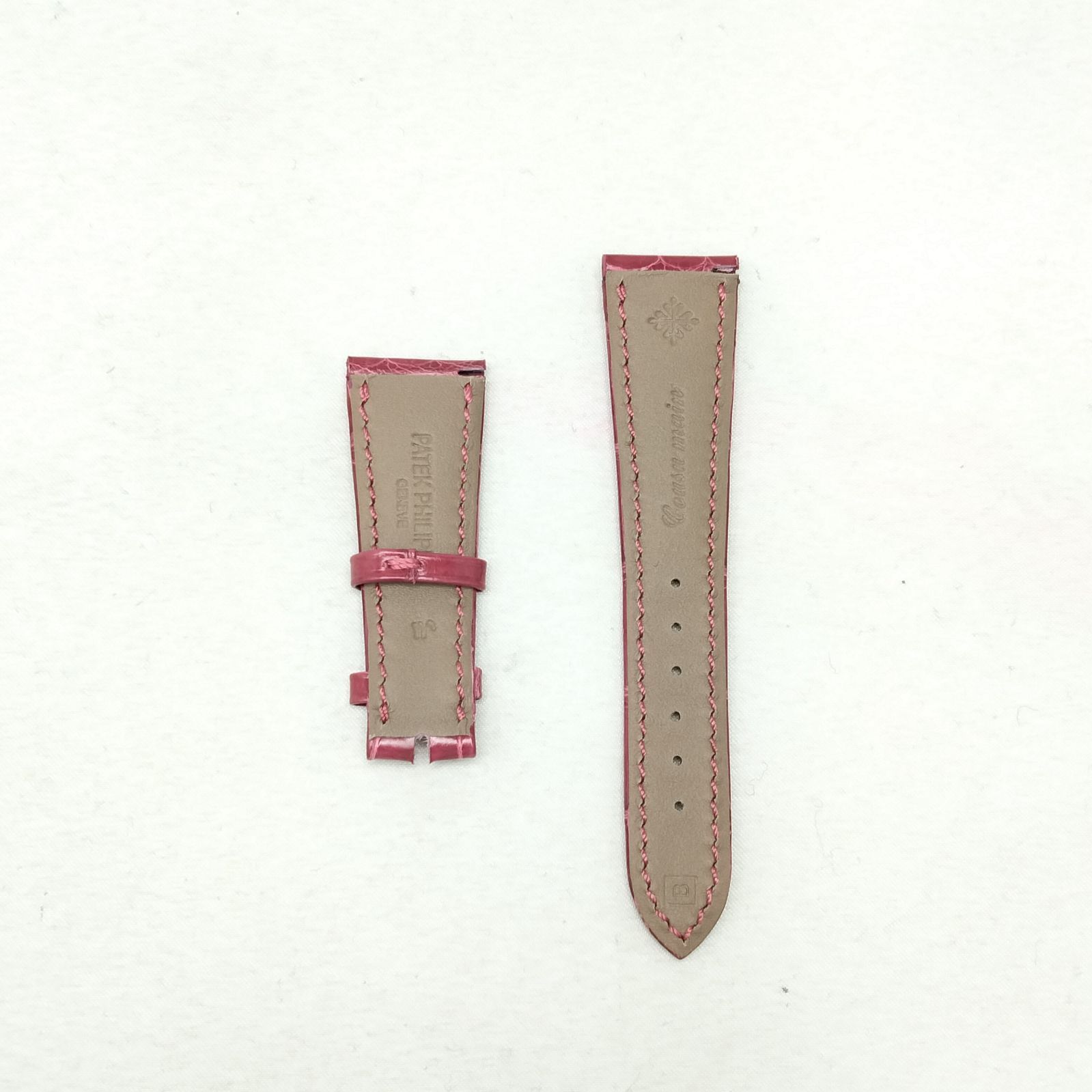 ️PATEK ️パテックフィリップ 4948 R-001 時計ベルト 替えベルト 革 ピンクレッド系