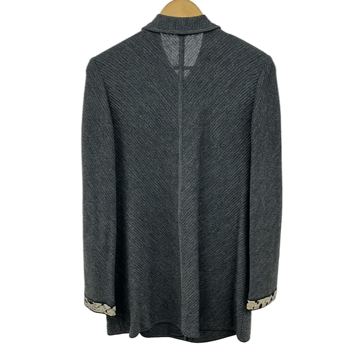 LEONARD レオナール コート サイズ11 AR M レディース - ダークグレー 長袖 肩パッド 春 秋