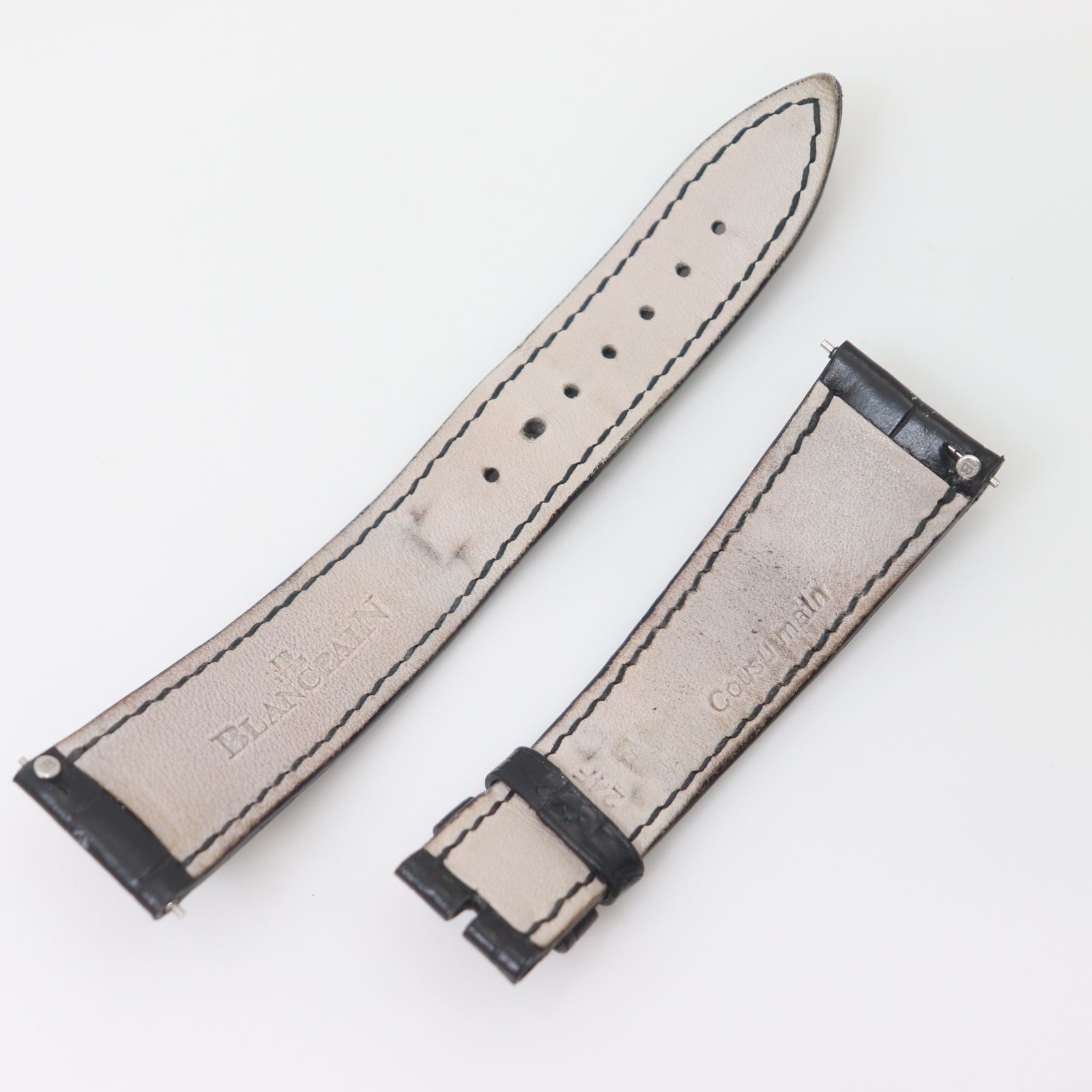 BLANCPAIN ブランパン クロコダイル 革 腕時計 替え ベルト 時計 ブラック 黒 レザー
