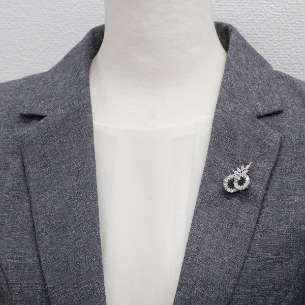  Pt 950 ダイヤモンド ブローチ 2.50 ct ブローチ コサージュ アクセサリー