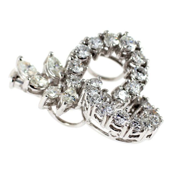 Pt 950 ダイヤモンド ブローチ 2.50 ct