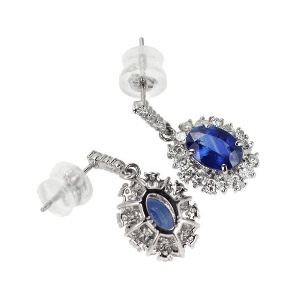 Pt950/ Pt900 サファイア ダイヤモンド ピアス 2.04ct D0.80ct - メルカリ