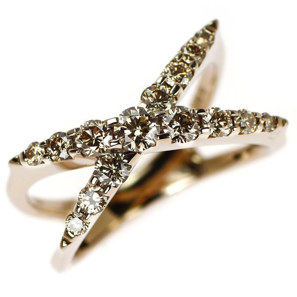 カシケイ K18BGブラウンダイヤモンドリング ネイキッド 18金 ダイヤ 0.40ct カシケイ ネイキッド ブラウンダイヤモンドリング K18 現行品