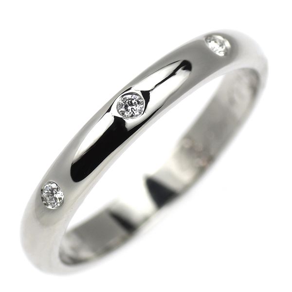 カルティエ Pt950 ダイヤモンド リング D3p バンド 47号 - メルカリ