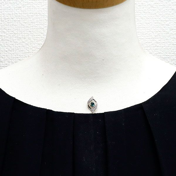 希少 Pt900 アレキサンドライト ダイヤモンド ペンダントトップ 0.36ct
