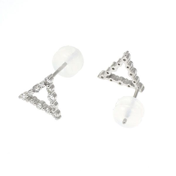 K 18 WG ダイヤモンド ピアス 0.18 ct