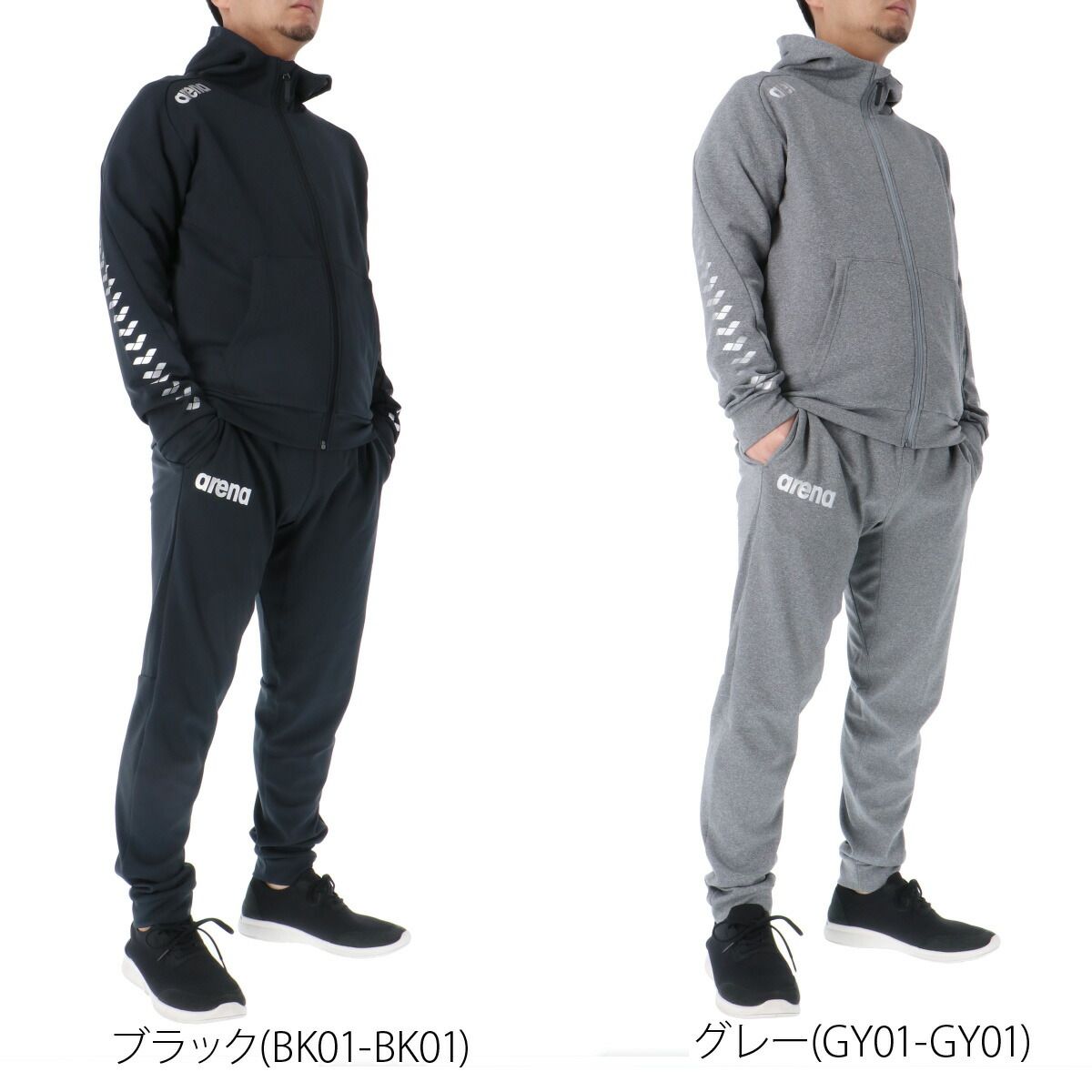 アリーナ チーム スウェット 上下 セットアップ メンズ ブランド arena フード付き フーディ フルジップ 黒 ノビルザ ストレッチ 上下セット 大きいサイズ 有 スポーツウェア トレーニングウェア スポーツ おしゃれ