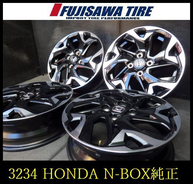 3234】B送料無料△HONDA N-BOX純正 △15x4.5J 4H 100 +45△4本