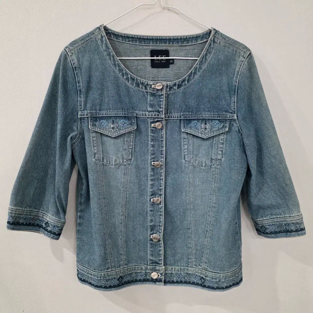 Lee レディース デニム ジャケット 5分袖 95