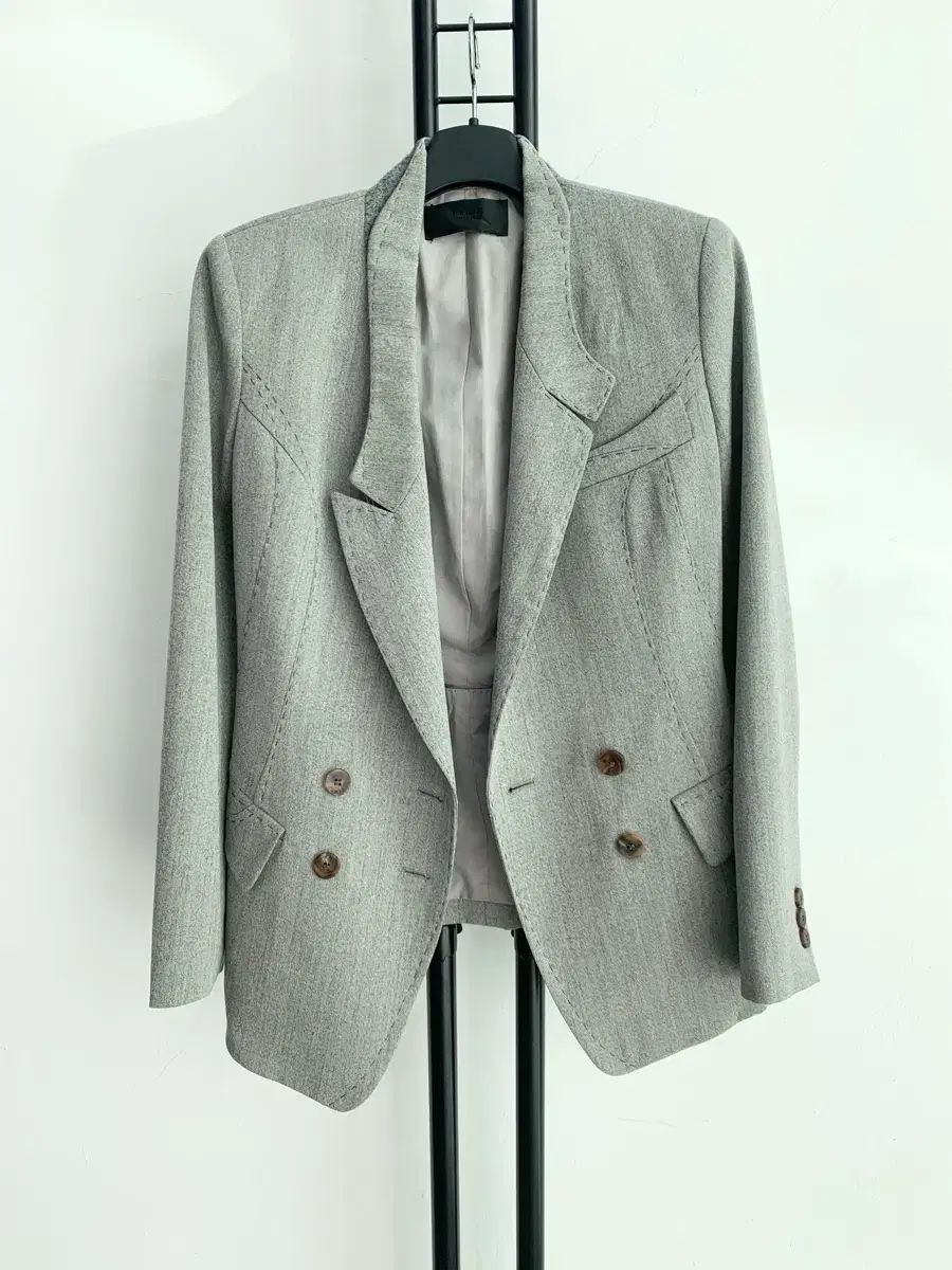 TIME BLACK LABEL グレー ウール セットアップ スーツ セット