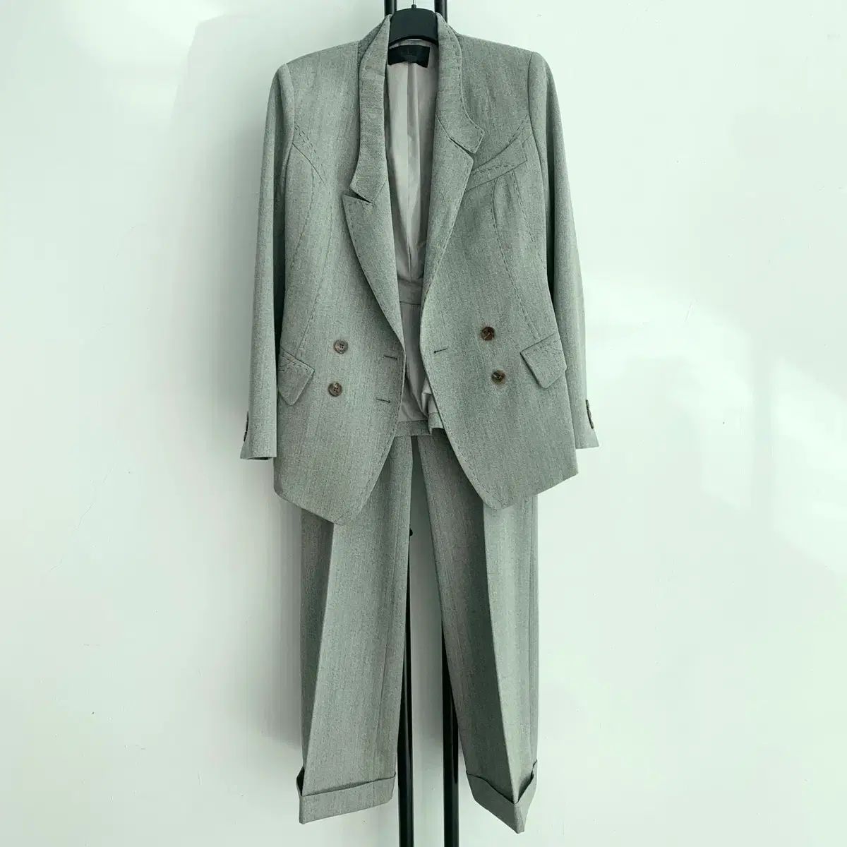 TIME BLACK LABEL グレー ウール セットアップ スーツ セット