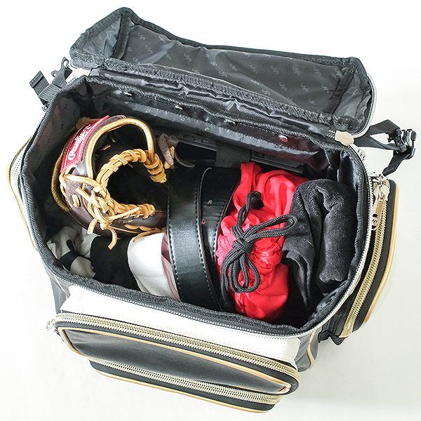 バット2本入れ スマートフォン収納ポケット付き