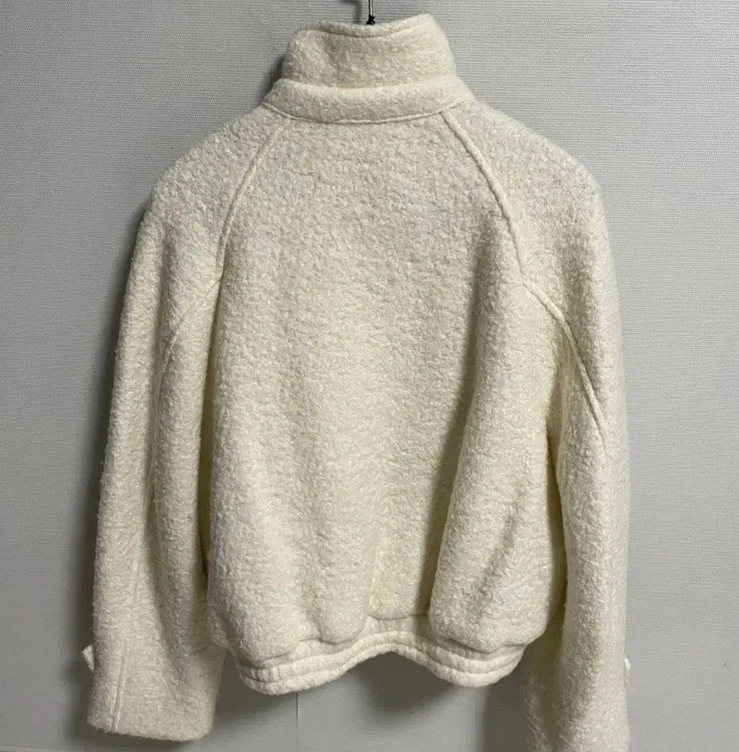  ホワイト ブークレ ブルゾン ジャケット テーラードジャケット ジャケット アウター