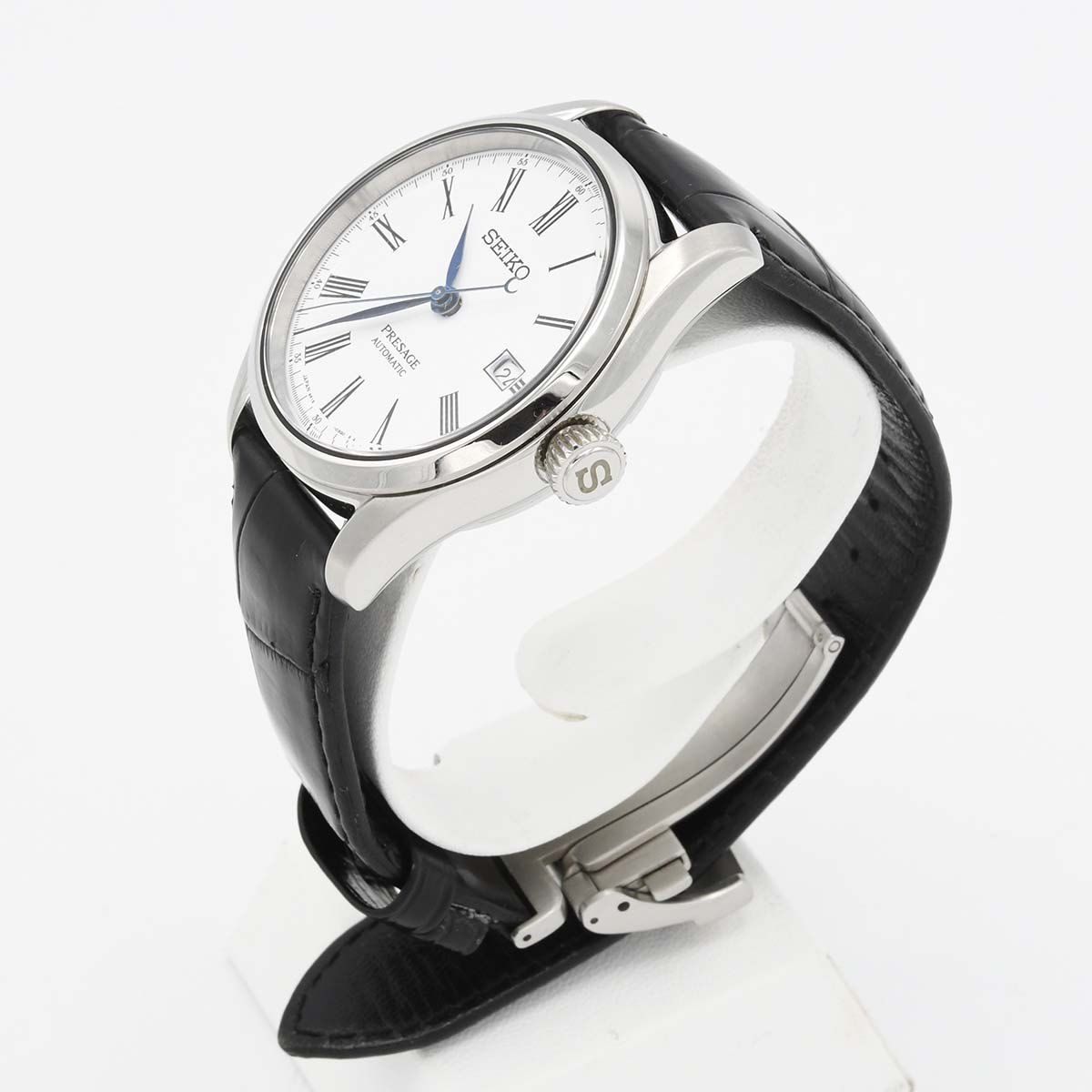 腕時計 稼働 SEIKO セイコー 6 R 15-03 V 0 プレサージュ Craftsmanship 自動巻き 白色文字盤 箱取説 H 21563