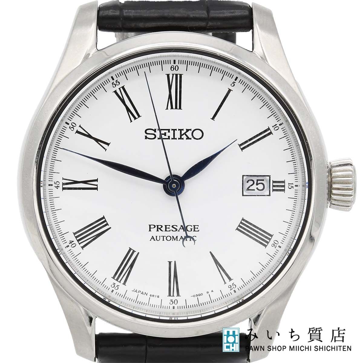 腕時計 稼働 SEIKO セイコー 6 R 15 03 V 0 プレサージュ Craftsmanship 自動巻き 白色文字盤 箱取説 H 21563