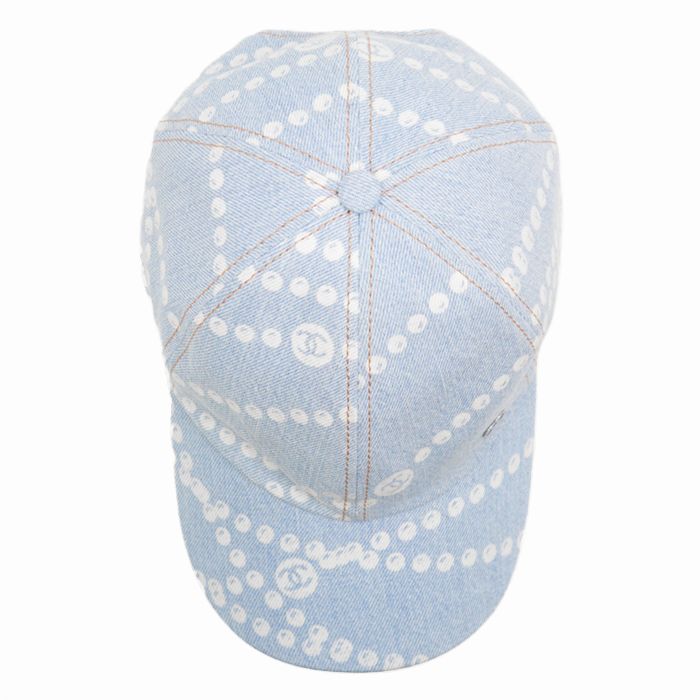 極美品】CHANEL シャネル デニムキャップ パールモチーフ シグネチャー