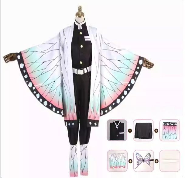 鬼滅の刃 コスプレ衣装 胡蝶しのぶ 6点セット（羽織+コート+ゲートル+