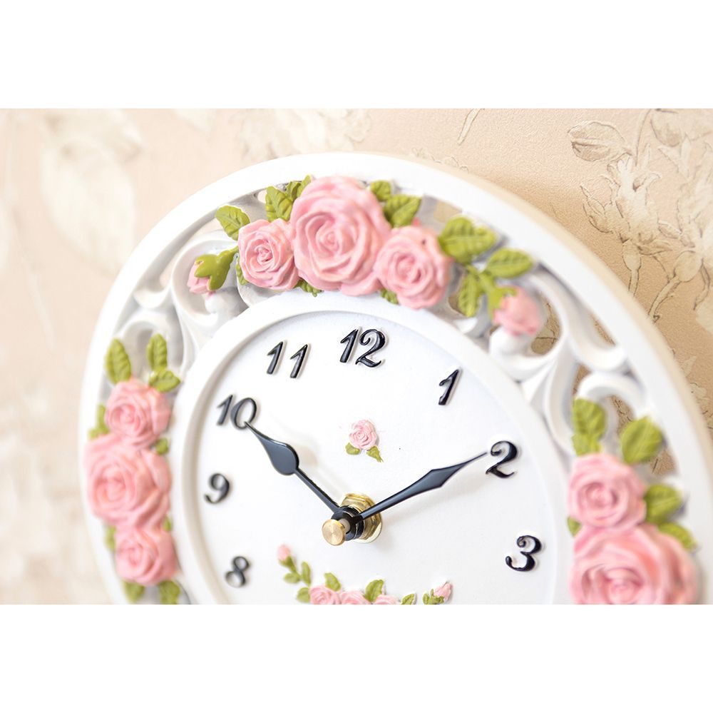 全国送料無料] 姫系ラウンド型振り子時計 薔薇 スプレンディッドローズ