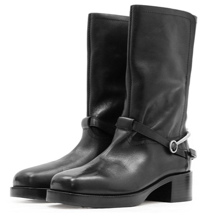 Christian Dior クリスチャン・ディオール ブーツ レザー ロゴ スパー