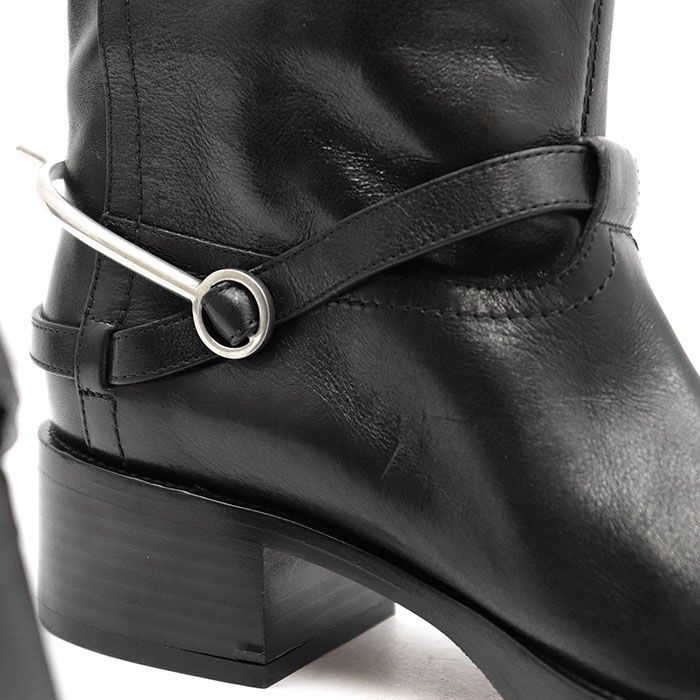 Christian Dior クリスチャン・ディオール ブーツ レザー ロゴ スパー