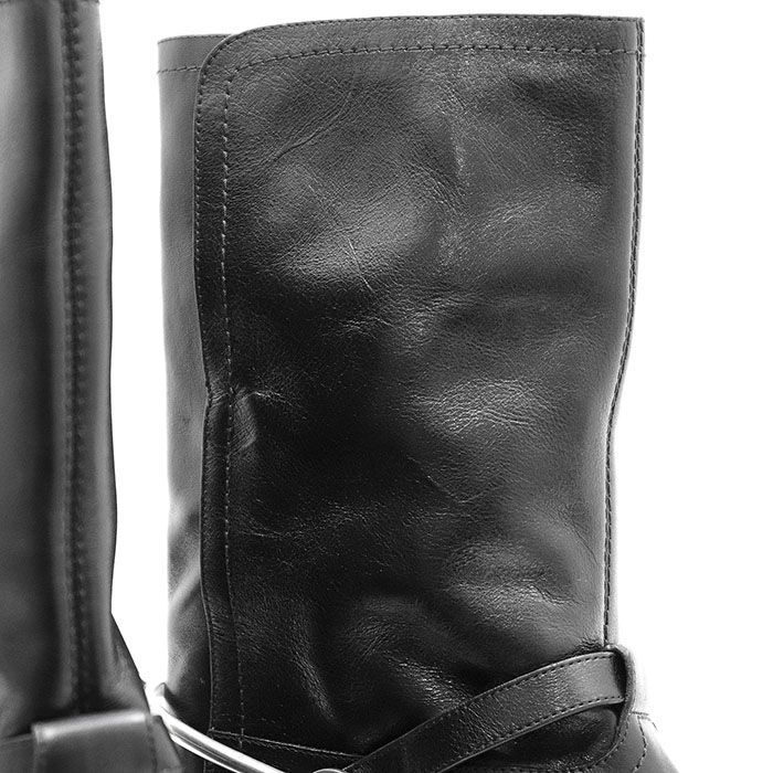 Christian Dior クリスチャン・ディオール ブーツ レザー ロゴ スパー