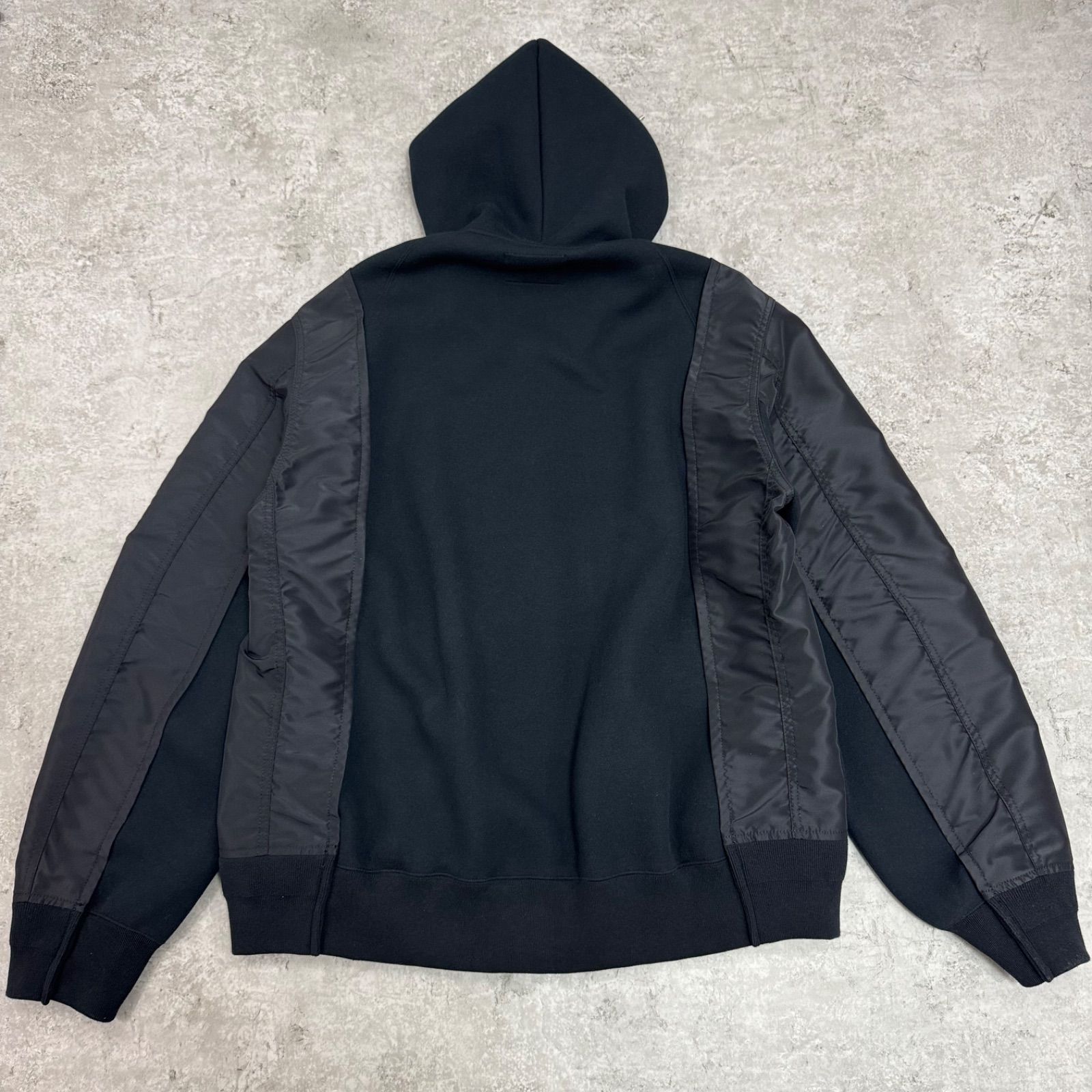 極美品】sacai Nylon Twill × Sponge Sweat Hoodie サイズ4 XL 