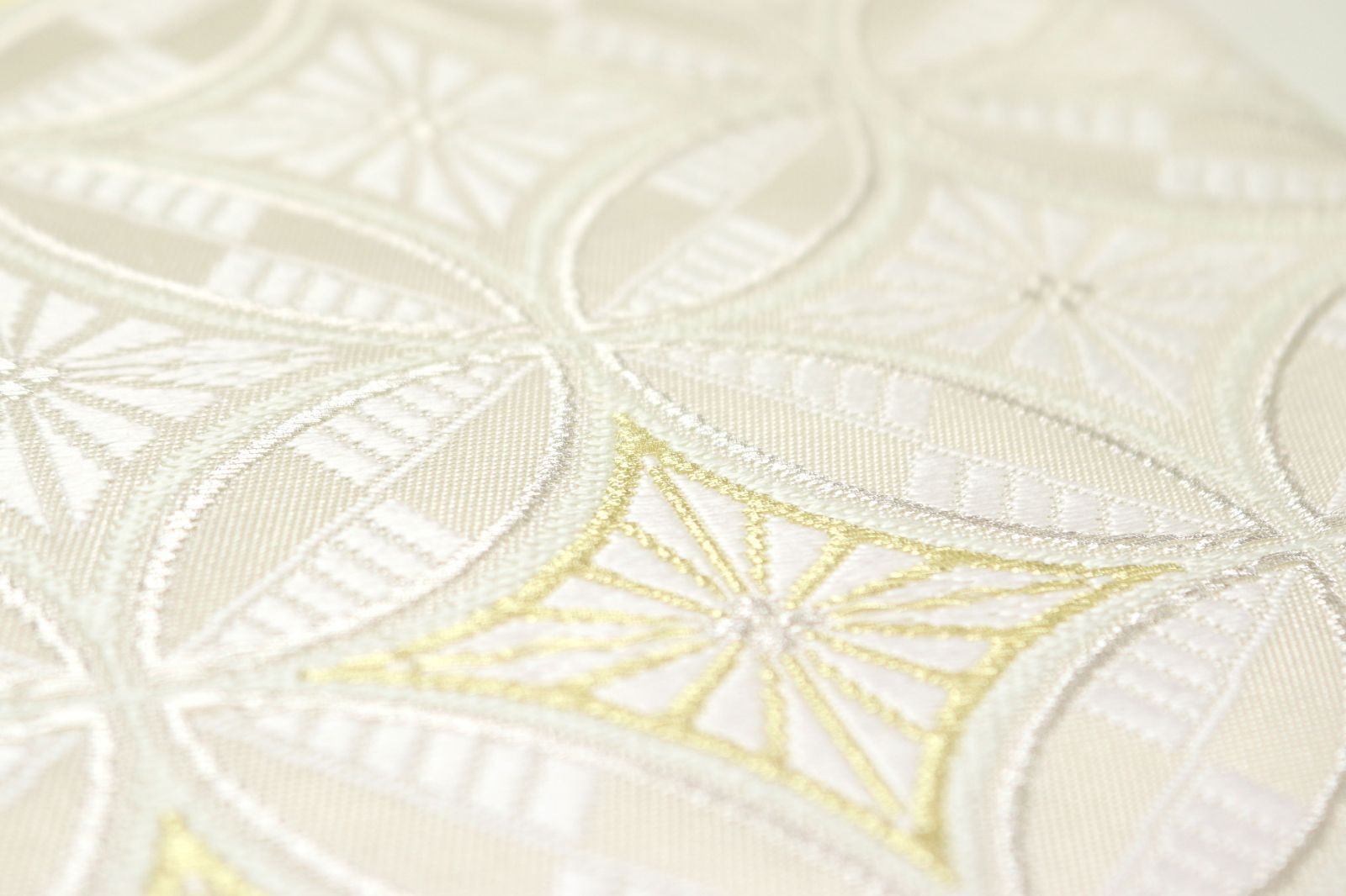  ofa 2728 河合美術織物 袋帯 能寿切子三ッ七宝文 お仕立て付き ２～３週間で発送 袋帯 帯