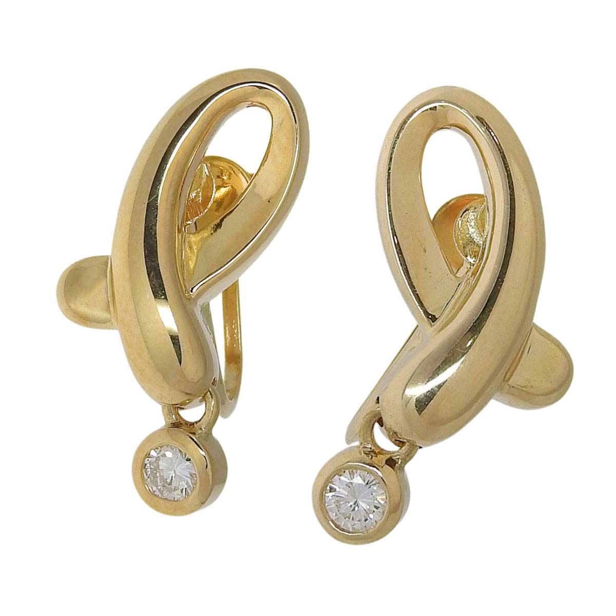 タサキ TASAKI 1粒 ダイヤモンド イヤリング K 18 0 05 ct レディース